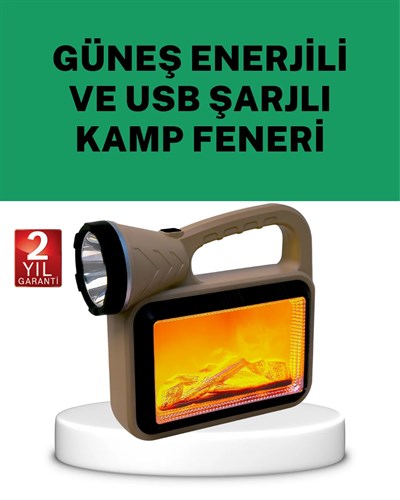 Güneş Enerjili Alev Efektli Lamba – COB Teknolojili, Dış Mekan Aydınlatma