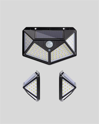 Güneş Enerjili Aydınlatma 100 LED Sensörlü Solar Dış Mekan Lamba