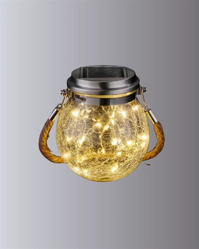 Güneş Enerjili Cam Sarkıt Bahçe Balkon Teras Aydınlatma 30 LED