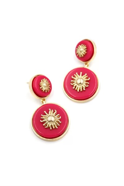 Güneş Küpe - Pembe