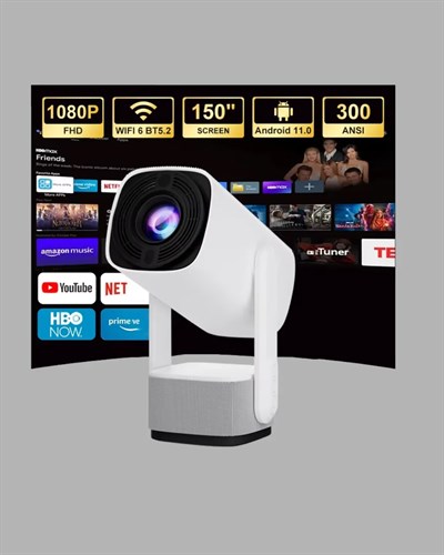 HD 720p Projeksiyon Cihazı – Geniş Ekran, 10.000 Saat Ampul Ömrü, Ev Sineması Deneyimi