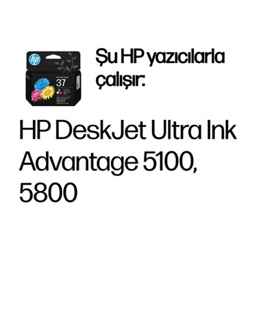 HP 7FP44AE Tri-color Ultra Ink Advantage Kartş ( 37)