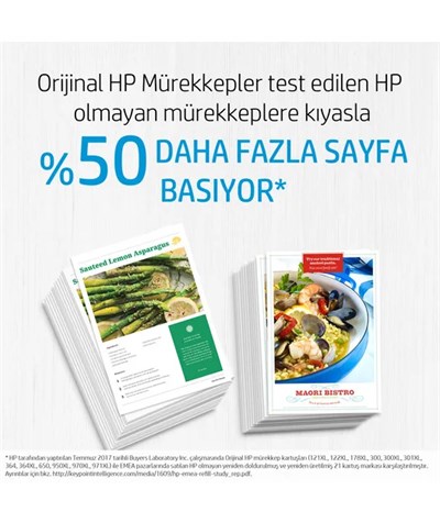 HP 973X Yüksek Kapasiteli Sarı Orijinal PageWide Kartuşu