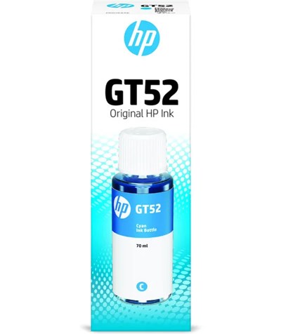HP M0H54AE Cyan Original Ink Bottle (GT52)
