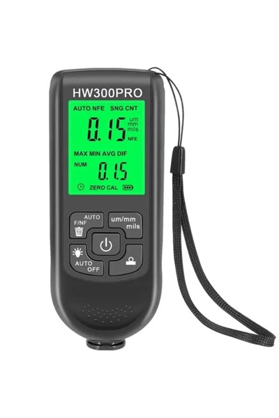 HW-300PRO Araba Boyası Film Otomatik Kalınlık Ölçer 0-2000UM Fe & NFe Kaplama Kalınlık Test Cihazı M