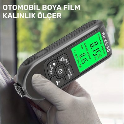 HW-300PRO Oto Boya Kalınlık Ölçer Fe NFe 2000µm + 2 Fonksiyonlu Bardak Tutucu Hediyeli