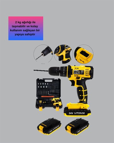 Hafif ve Ergonomik 12V Kablosuz Matkap | Hızlı Şarj ve Uzun Pil Ömrü