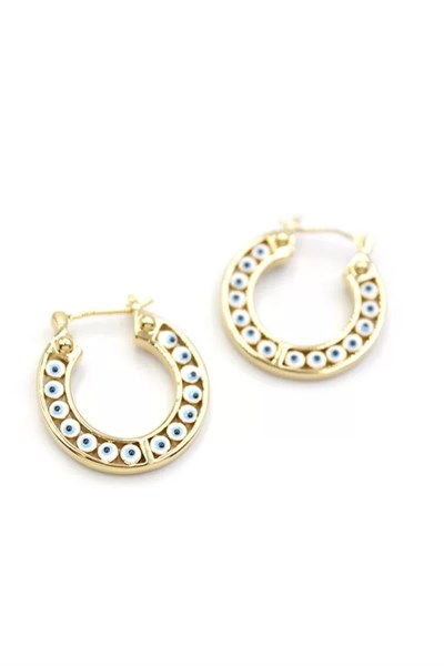 Halka Nazar Küpe - Altın