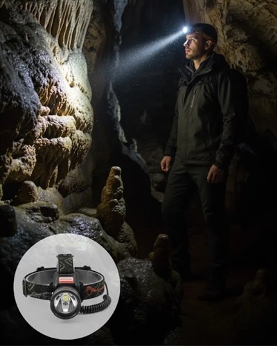 Hareket Sensörlü Şarj Edilebilir Kafa Lambası LCD Göstergeli