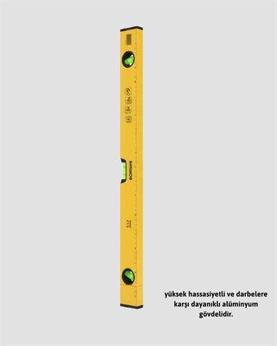 Hassas Ölçüm Sağlayan 600 mm Sarı Su Terazisi