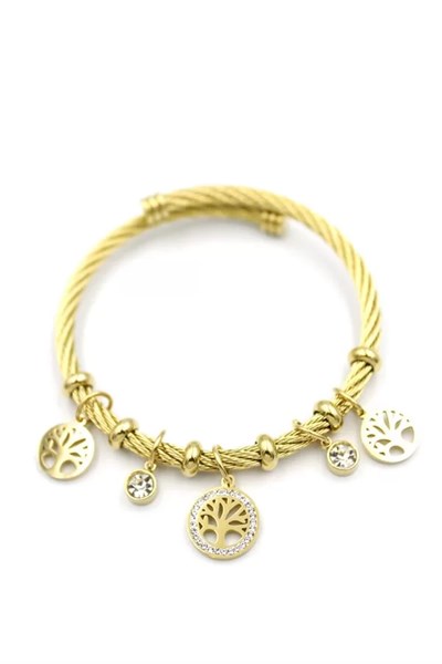 Hayat Ağacı Charm Bilezik - Altın