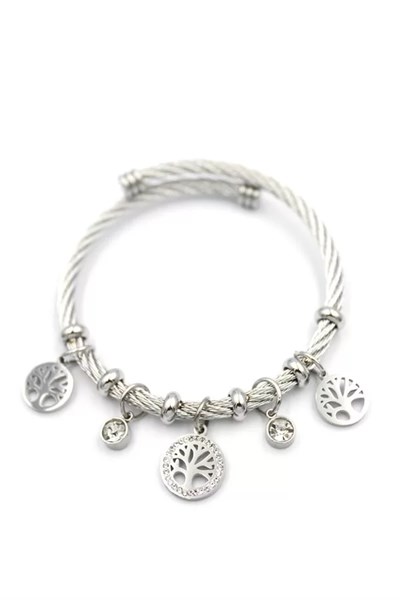 Hayat Ağacı Charm Bilezik - Gümüş