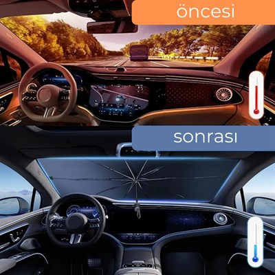 Honda City, Opel Astra, Peugeot 308, Citroen C4, Fiat Linea Uyumlu Oto Şemsiye
