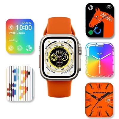 Hw8 Ultra Çift Kordon 49mm - Siri Nfc Bluetooth Arama Konuşma - İos & Android Uyumlu Akıllı Saat