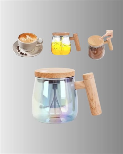 IP6 Su Geçirmez Şarjlı Kupa – 3D Karıştırma, Sabit Sıcaklık, 400 ml