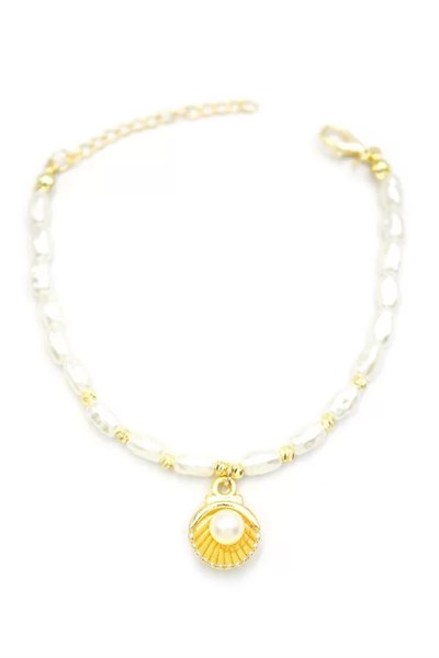 İnci Bileklik - Altın