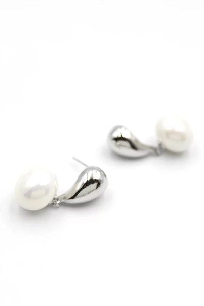 İncili Küpe - Gümüş