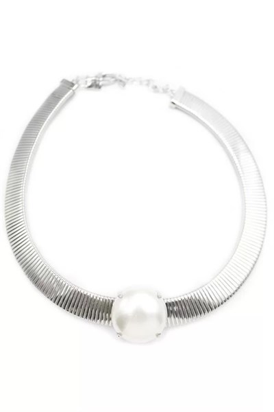 İncili Tasma Kolye - Gümüş