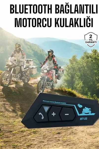 İnterkom Intercom Kask Kulaklık Bt22 Bluetooth Motosiklet Kulaklık 5.0 Bluetooth