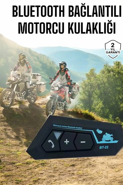 İnterkom Intercom Kask Kulaklık Bt22 Bluetooth Motosiklet Kulaklık 5.0 Bluetooth