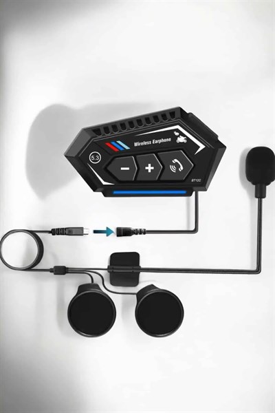 İnterkom Intercom Kask Kulaklık Bt22 Bluetooth Motosiklet Kulaklık 5.0 Bluetooth