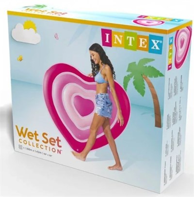 Intex Kalp Şekilli Ada Yatak 155cm