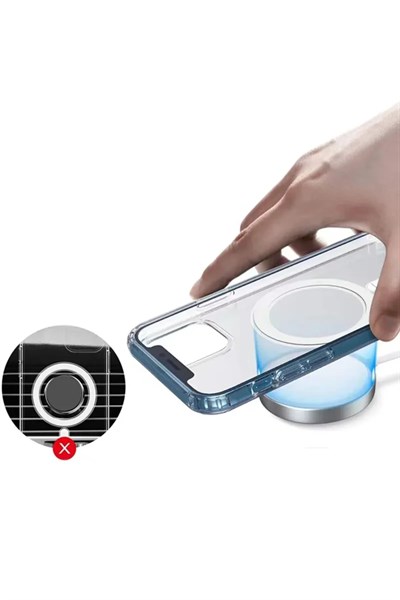 Iphone 11 Pro Max Kılıf Kamera Lens Korumalı Magsafe Destekli Şeffaf Darbe Emici Sert Kapak