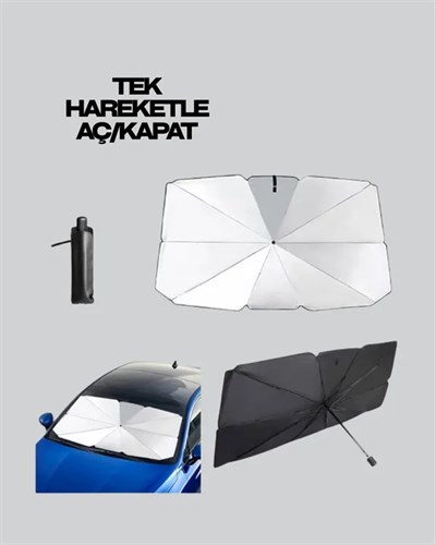 Isı ve UV Engelleyici Güneşlik – 360° Bükülebilir Şemsiye Sapı ile Konfor