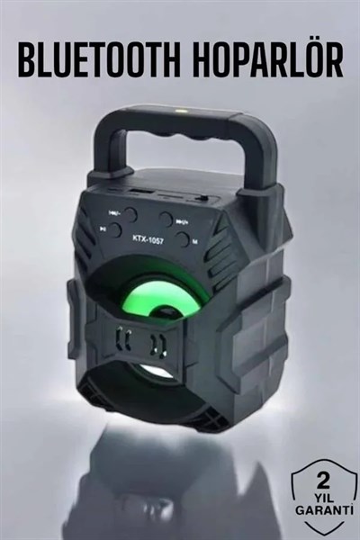 Işıklı Bluetooth Hoparlör Müzik ve Renkli Işık Taşınabiilir