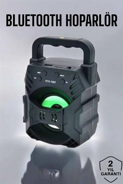 Işıklı Bluetooth Hoparlör Müzik ve Renkli Işık Taşınabiilir