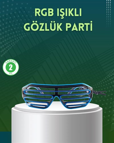 Işıklı LED Gözlük Parti Konser ve Etkinlik Aksesuarı