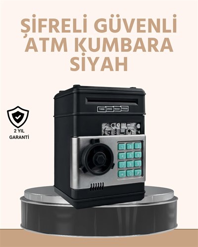 Işıklı Sesli Şifreli ATM Görünümlü Kasa Kumbara