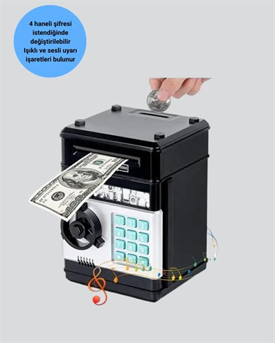 Işıklı Sesli Şifreli ATM Görünümlü Kasa Kumbara
