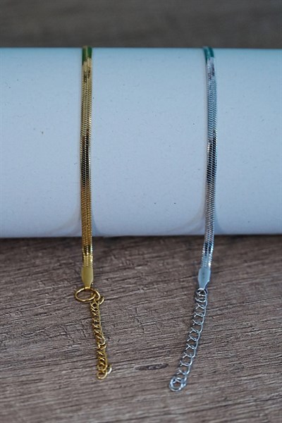 İtalyan Tasarım Çelik Çift Bileklik Unisex Altın Gümüş Renk, Kararmaz 2 Adet