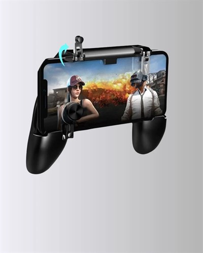 Joystick ve Parmak Tetikleyicili Mobil Oyun Gamepad Tutucu