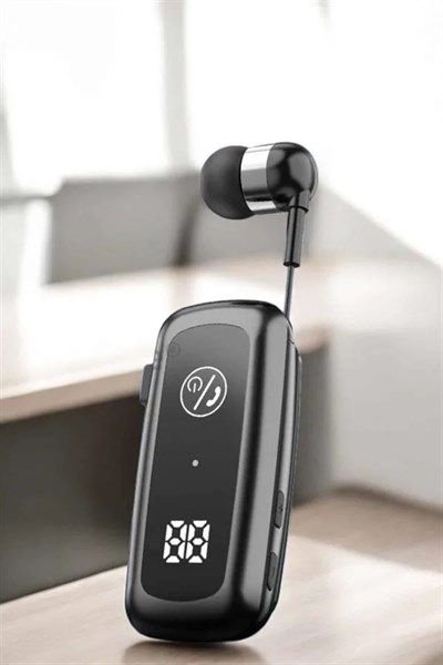 Kablolu Bluetooth Kulaklık Kulak İçi Stereo Mikrofonlu Dijital Göstergeli
