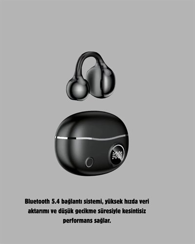 Kablosuz Açık Kulak Kulaklık Bluetooth 5.4 Type-C Hızlı Şarj 30 Saat