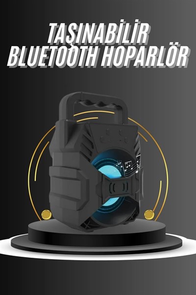 Kablosuz Bluetooth Hoparlör Ses Bombası RGB Işıklı Taşınabilir Yüksek Ses Kaliteli