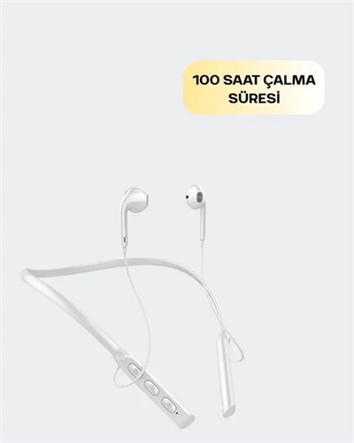 Kablosuz Bluetooth Kulaklık – Boyun Askılı, 100 Saat Pil Ömrü