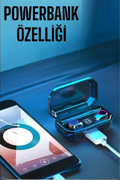 Kablosuz Bluetooth Kulaklık Dijital Göstergeli Uzun Pil Ömrü