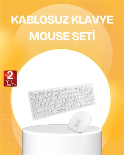 Kablosuz Klavye Mouse Takımı - Ergonomik, Sessiz ve Enerji Tasarruflu