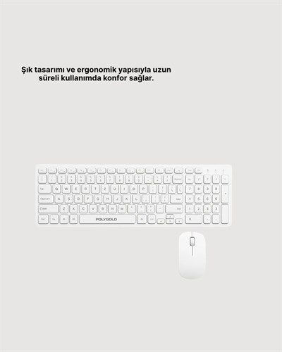 Kablosuz Klavye ve Mouse Seti - Ergonomik Tasarım, Sessiz Kullanım, Geniş Uyumluluk
