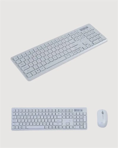 Kablosuz Klavye ve Mouse Seti - Ergonomik Tasarım, Sessiz Kullanım, Geniş Uyumluluk
