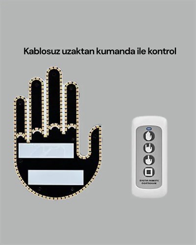 Kablosuz Kumandalı LED Jest Işığı – 3 Modlu Araba Arkası Mesaj Işığı, 203 LED ile Yüksek Parlaklık