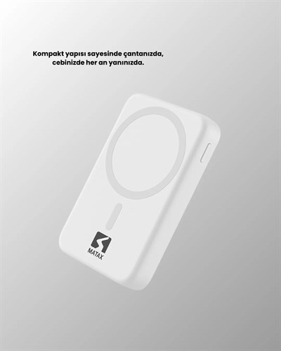 Kablosuz MagSafe Powerbank – iPhone Uyumlu, 10000 mAh, Isı Dağılımlı