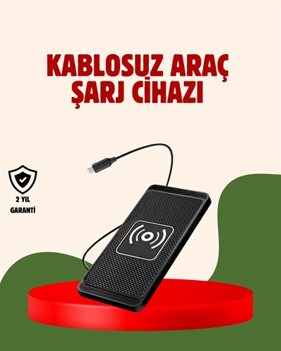 Kablosuz Manyetik Araç Şarj Pedi – Hızlı, Güvenli, Isınma Korumalı Tasarım
