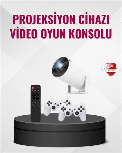 Kablosuz Mini Projeksiyon Cihazı Oyun ve Film İçin Taşınabilir Ev Sineması