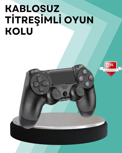 Kablosuz PS4 Oyun Kolu – Çift Titreşimli Motor, Uzun Pil Ömrü ve Hassas Kontrol