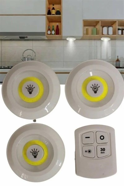 Kablosuz Pilli Işıldak Masa Lambası Mutfak Tezgah Altı Banyo Dolabı Dolap İçi