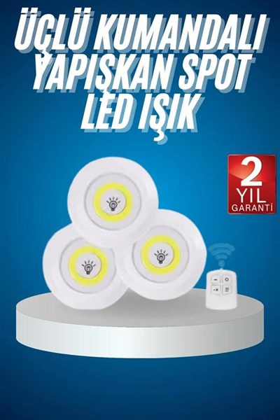 Kablosuz Pilli Işıldak Masa Lambası Mutfak Tezgah Altı Banyo Dolabı Dolap İçi